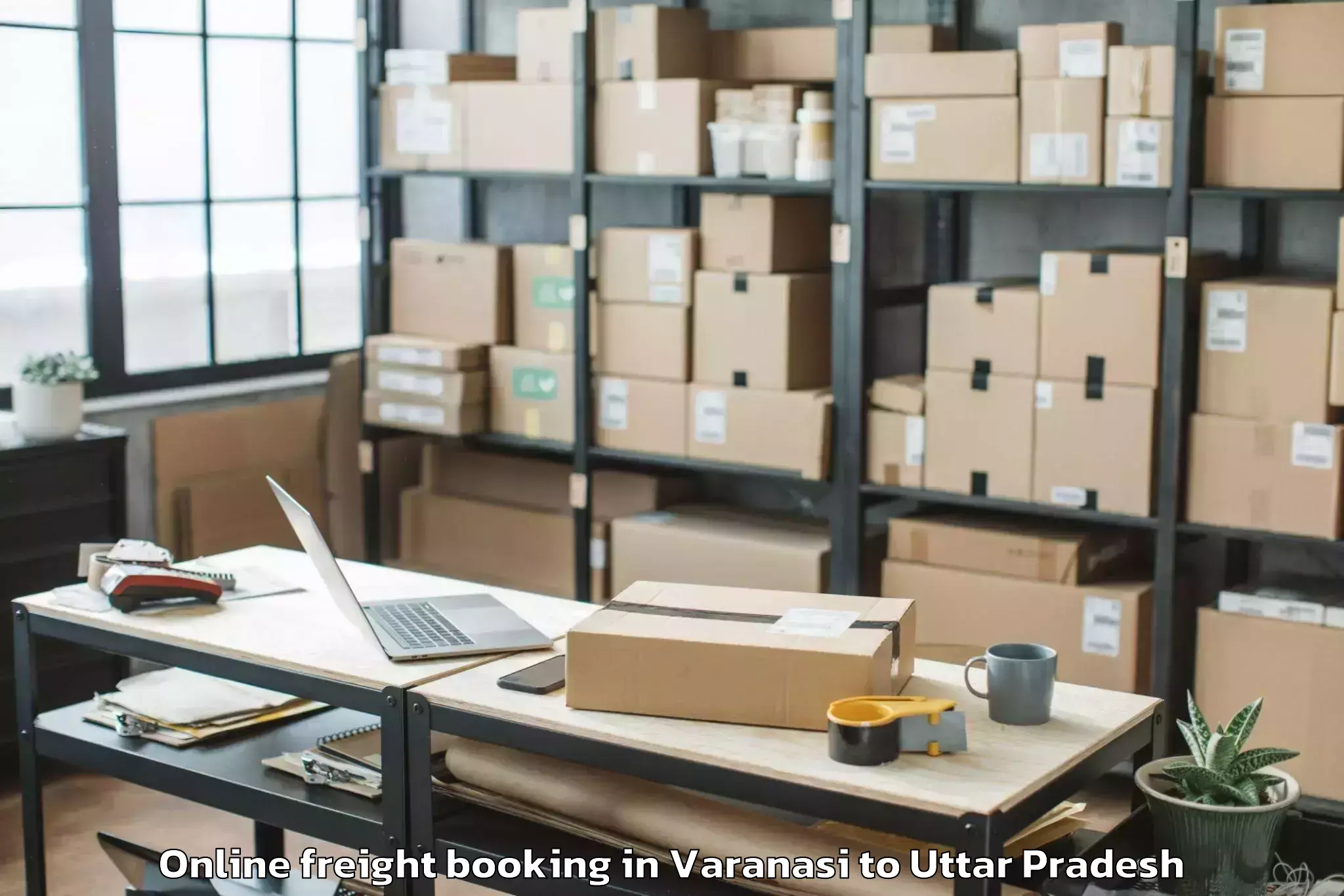 Easy Varanasi to Pilkhua Online Freight Booking Booking